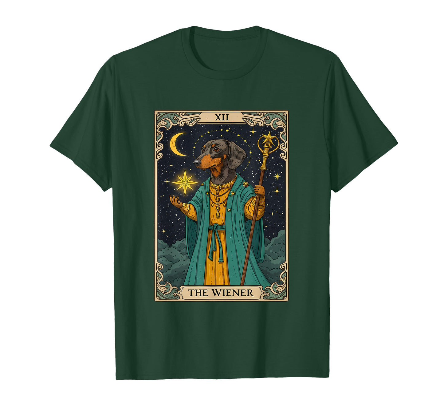 Mystical Dachshund Tarot Card The Wiener Funny Dog Lover T-Shirt