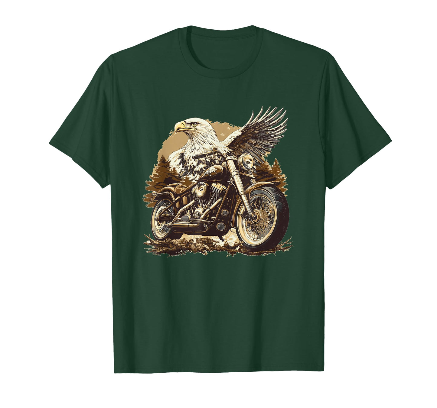 Nice Eagle Biker Costume for Motorcycle Lovers T-Shirt