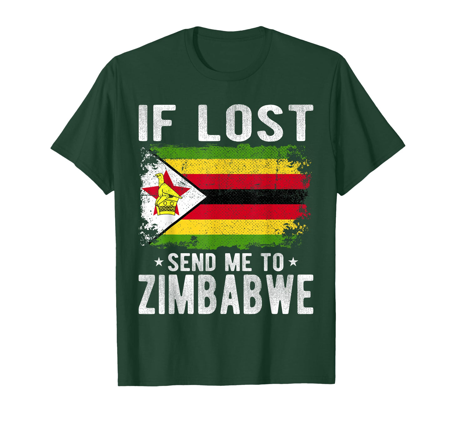 Zimbabwe Flag Souvenir - If lost send me to Zimbabwe T-Shirt
