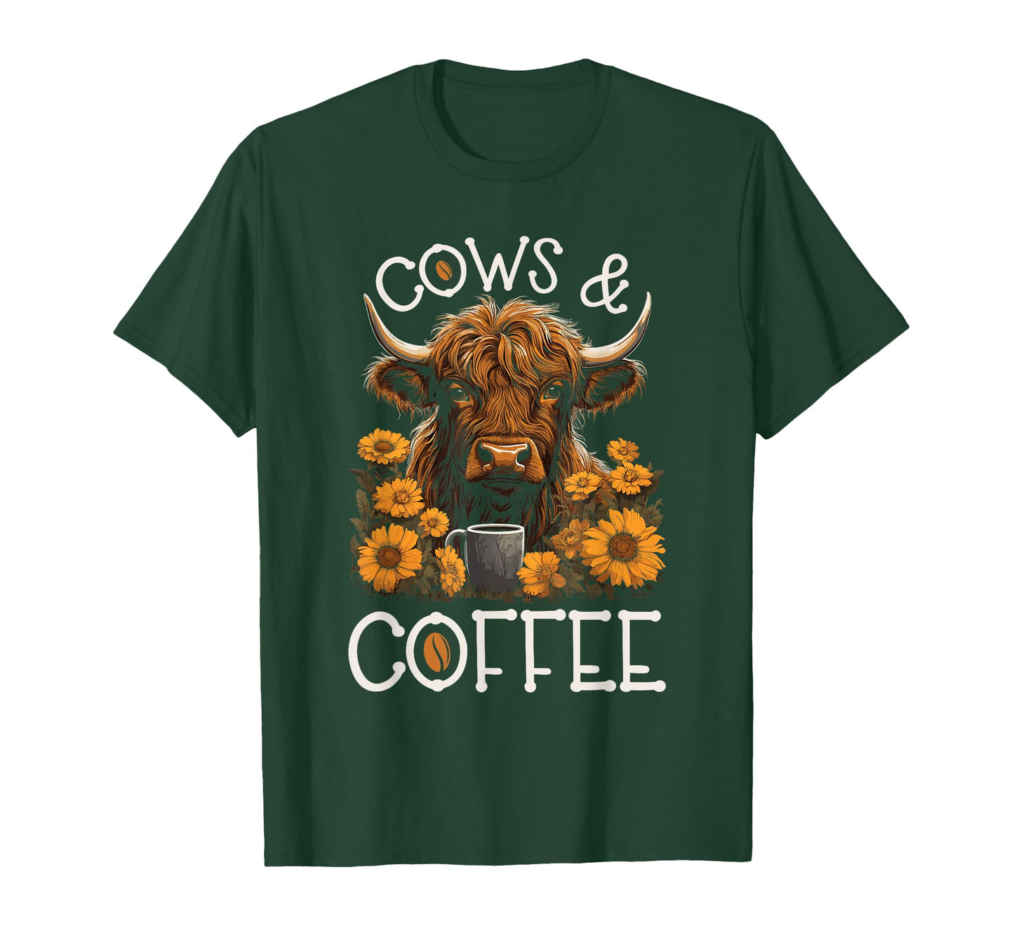 Highland Cow And Coffee, Funny Western Girl Country T-Shirt