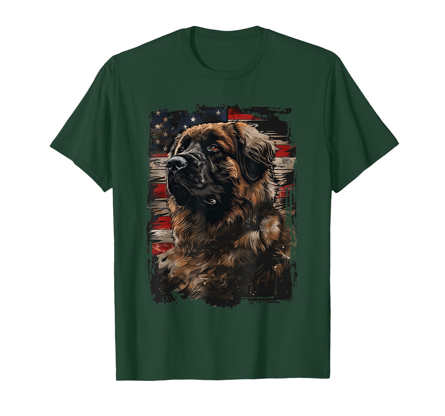 Leonberger American Flag T-Shirt