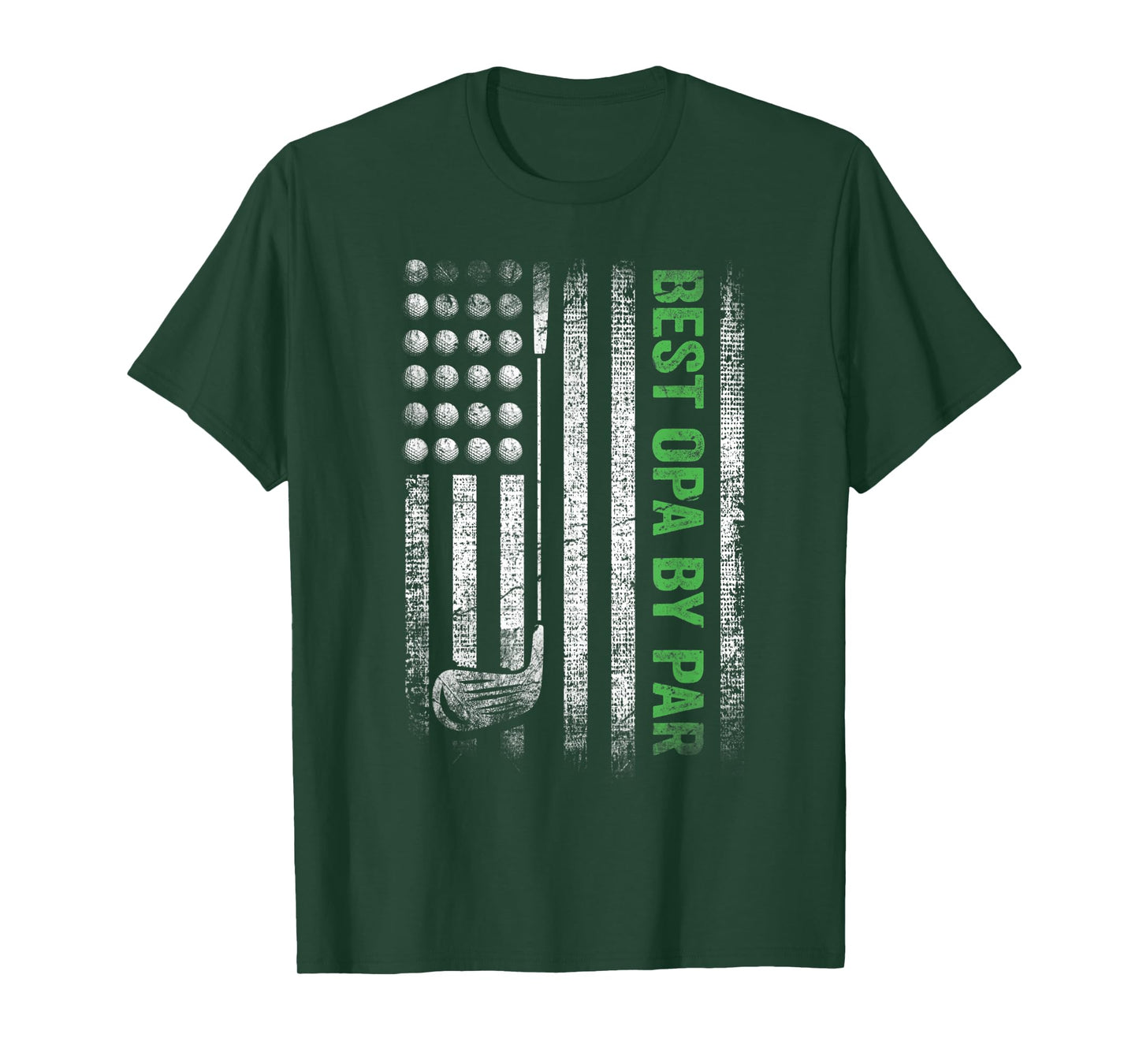 Mens Funny Best Opa By Par Father's Day Golf T-Shirt