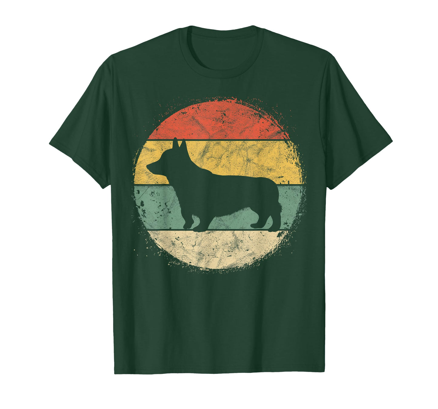 Circular Retro Corgi Owner Gift Welsh Corgi Dad Pet Mom T-Shirt