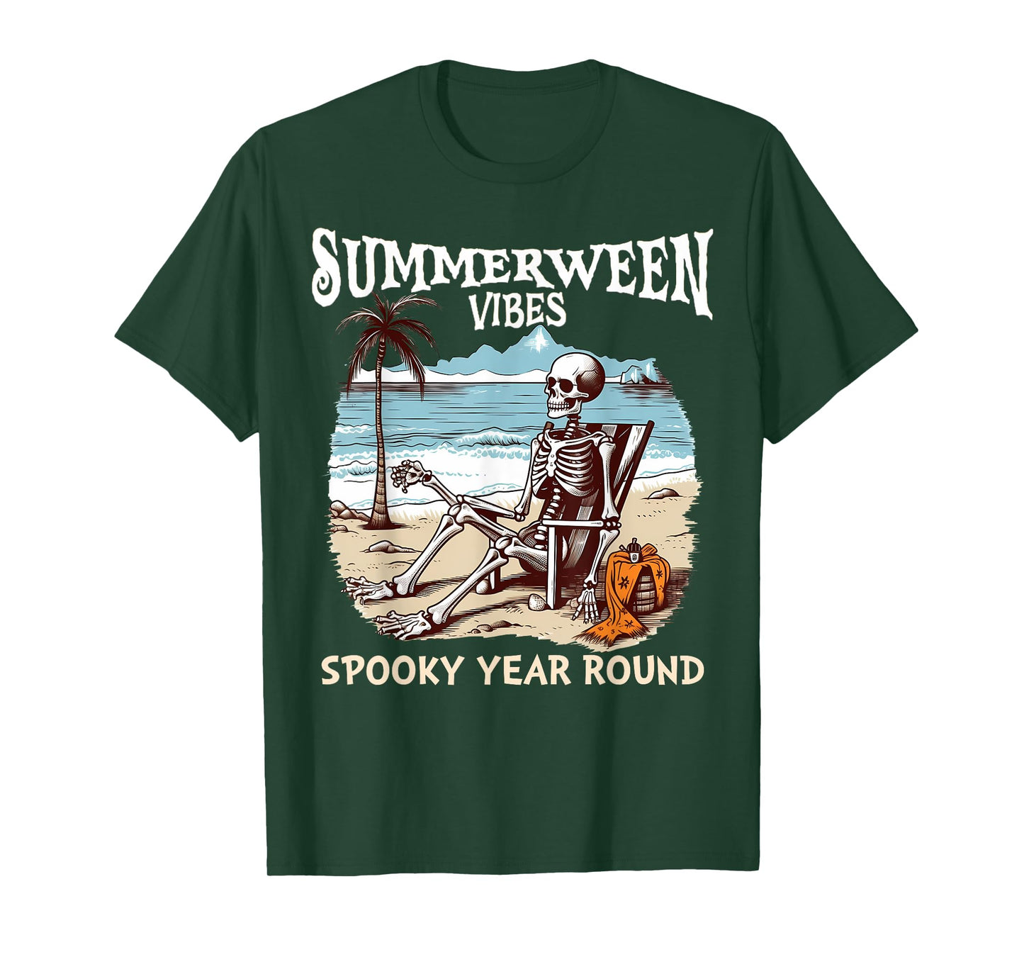 Summerween Skeleton Summer-ween Spooky Summer T-Shirt