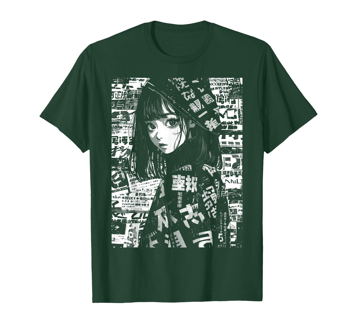 80s 90s Anime Manga Girl Kawaii Grunge Streetwear Harajuku T-Shirt