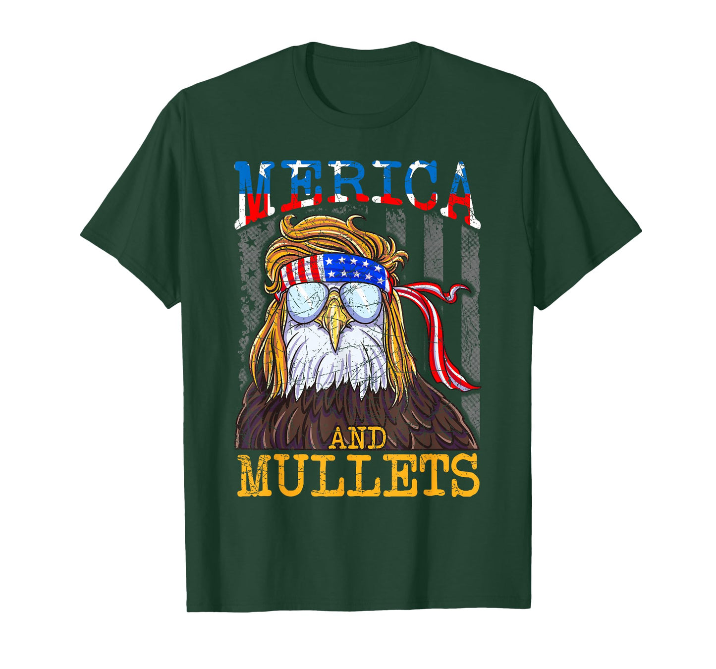 Eagle Mullet Merica Shirt, Funny Redneck Merica & Mullets T-Shirt