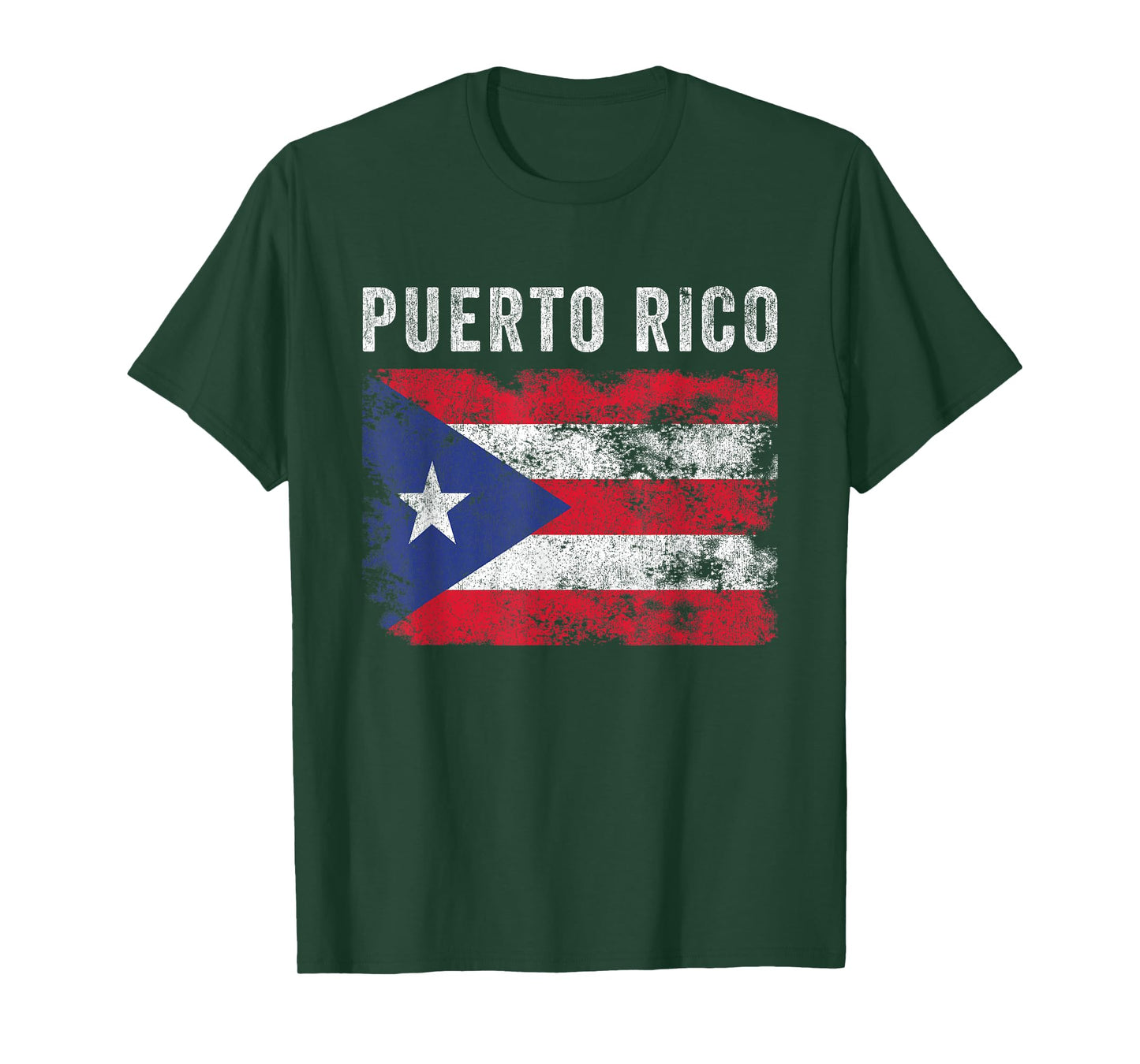 Puerto Rico Flag Distressed - Men Women - Puerto Rican Flag T-Shirt