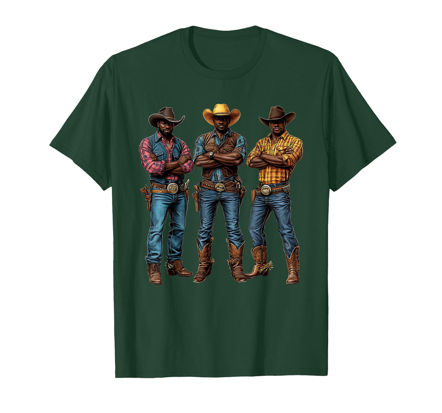 Black African American Cowboy Western Country Texas Rodeo T-Shirt
