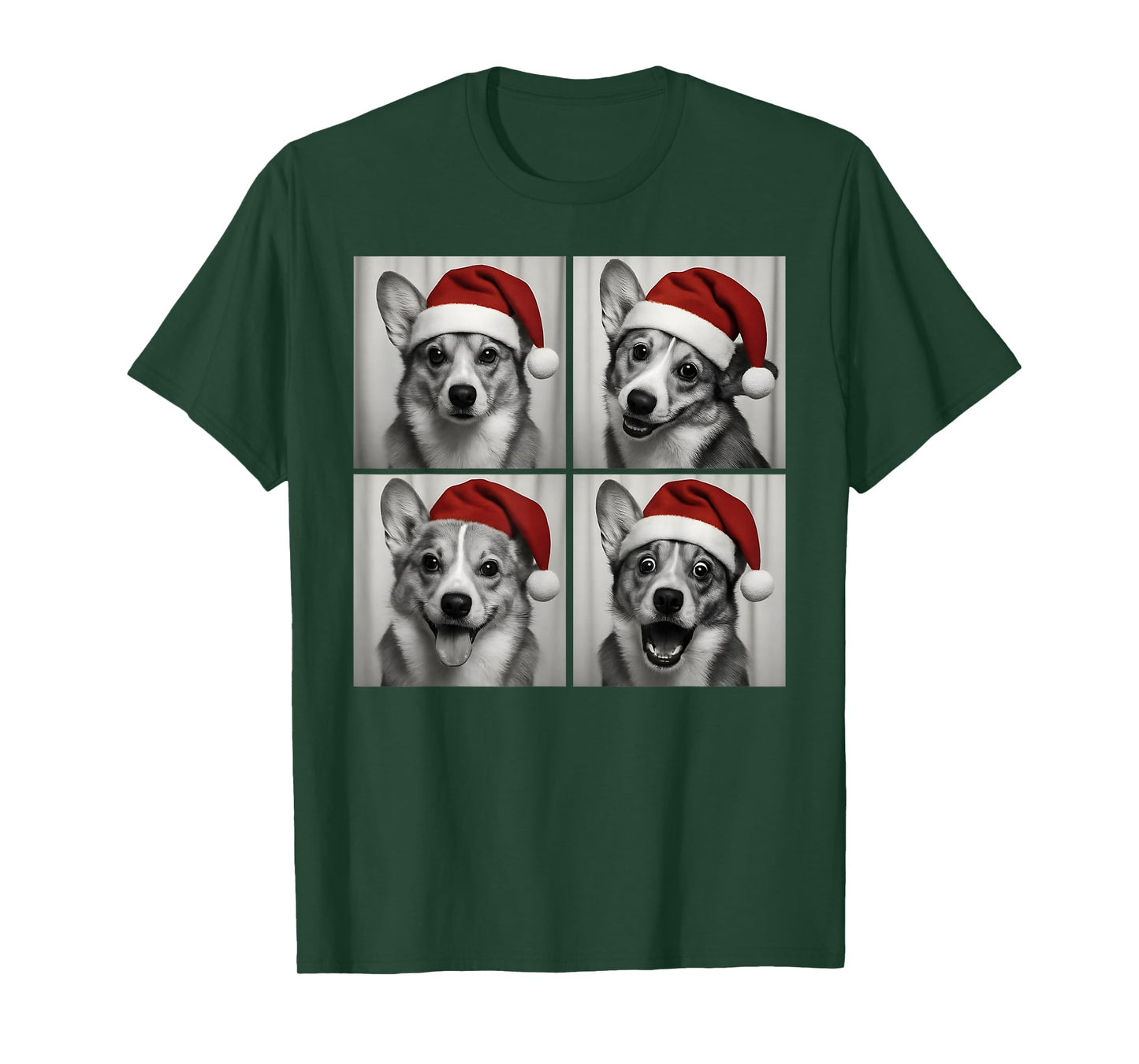 Funny Christmas Corgi Santa Dog Lover Photo Booth T-Shirt