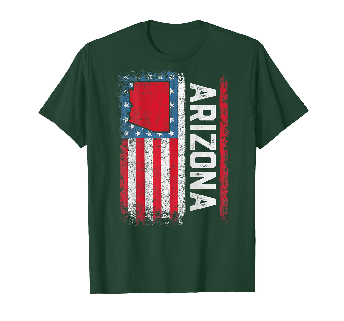 Vintage Arizona State USA Flag Shirt Arizona (On Back) T-Shirt