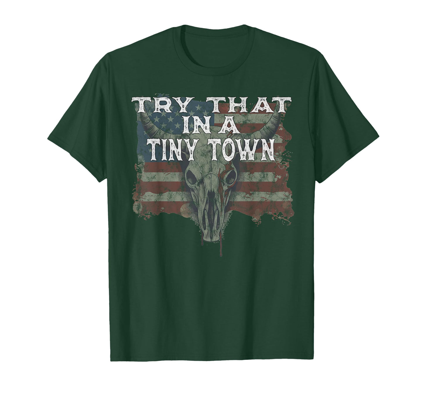 Try That In A Tiny Town Shirt Vintage Country Music Lover T-Shirt
