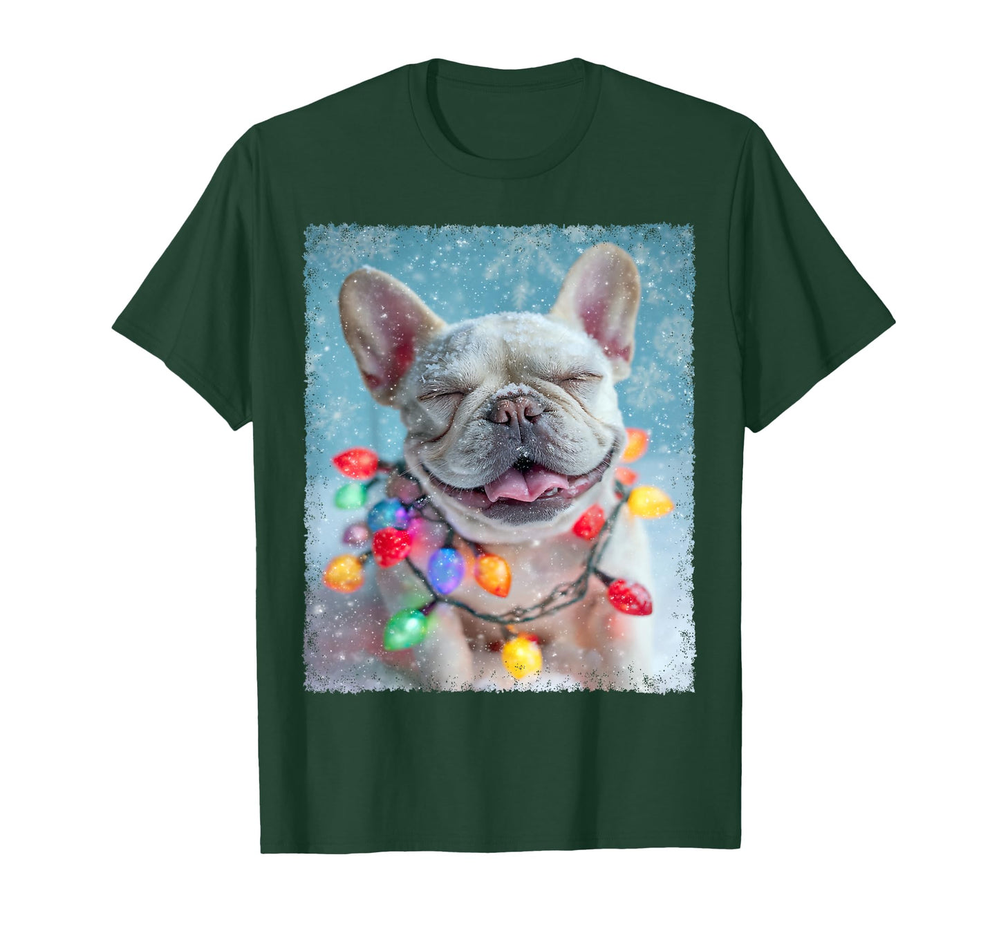 French Bulldog Frenchie Christmas Light T-Shirt