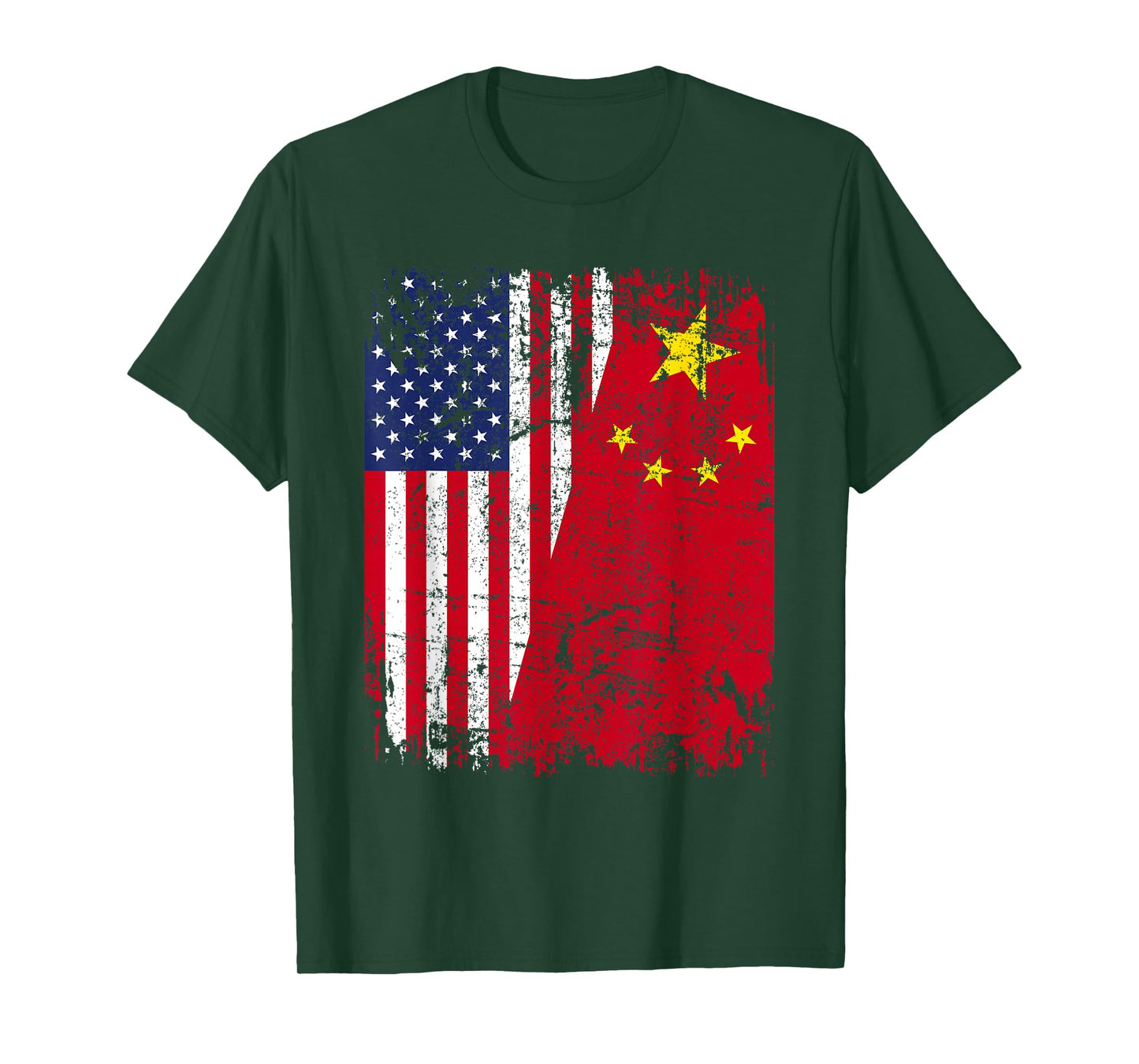 CHINESE American Flag | Men Women Kids | USA CHINA FLAG T-Shirt