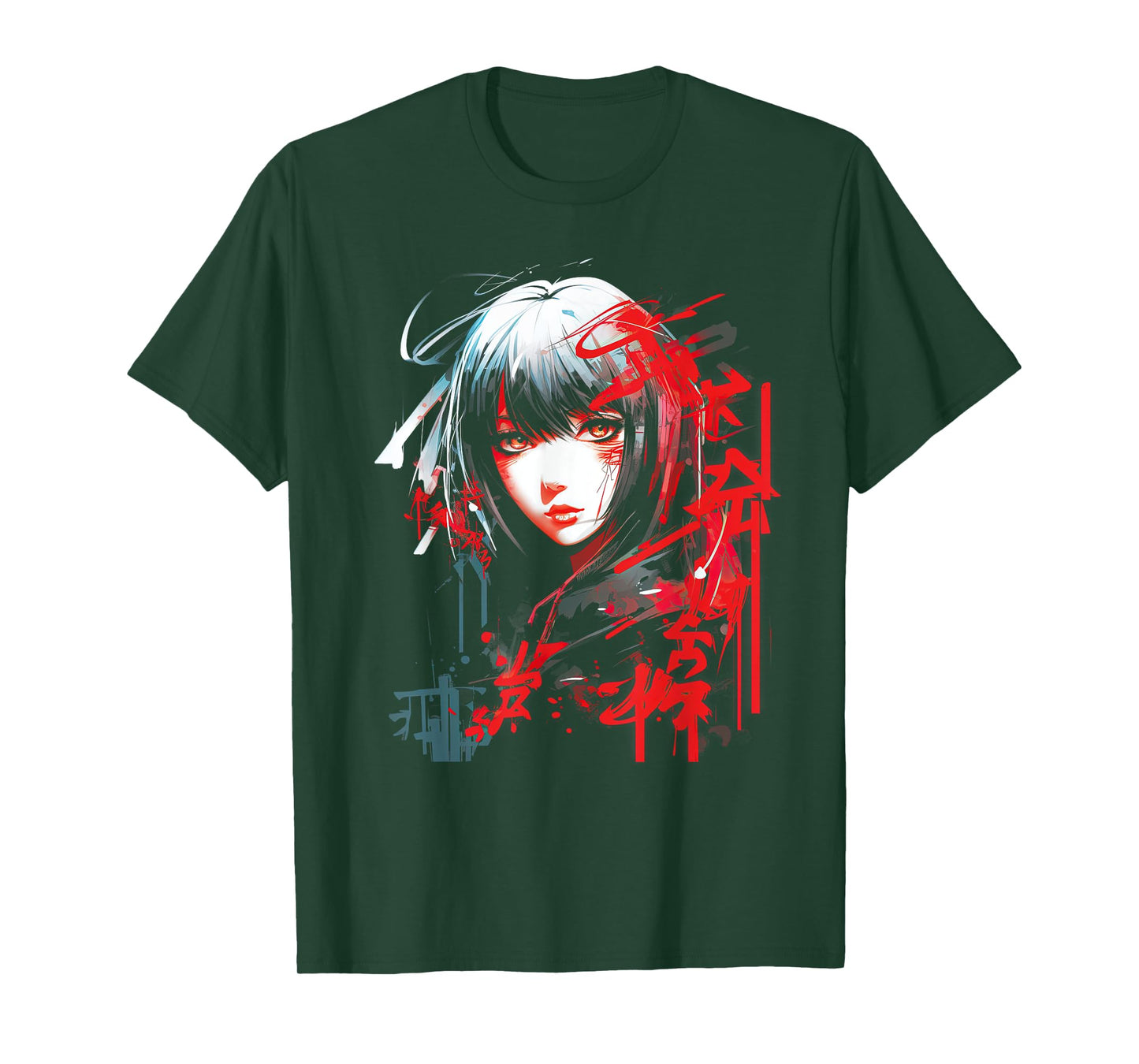 Anime Goth Girl Aesthetic Dark Pastel Edgy Manga T-Shirt