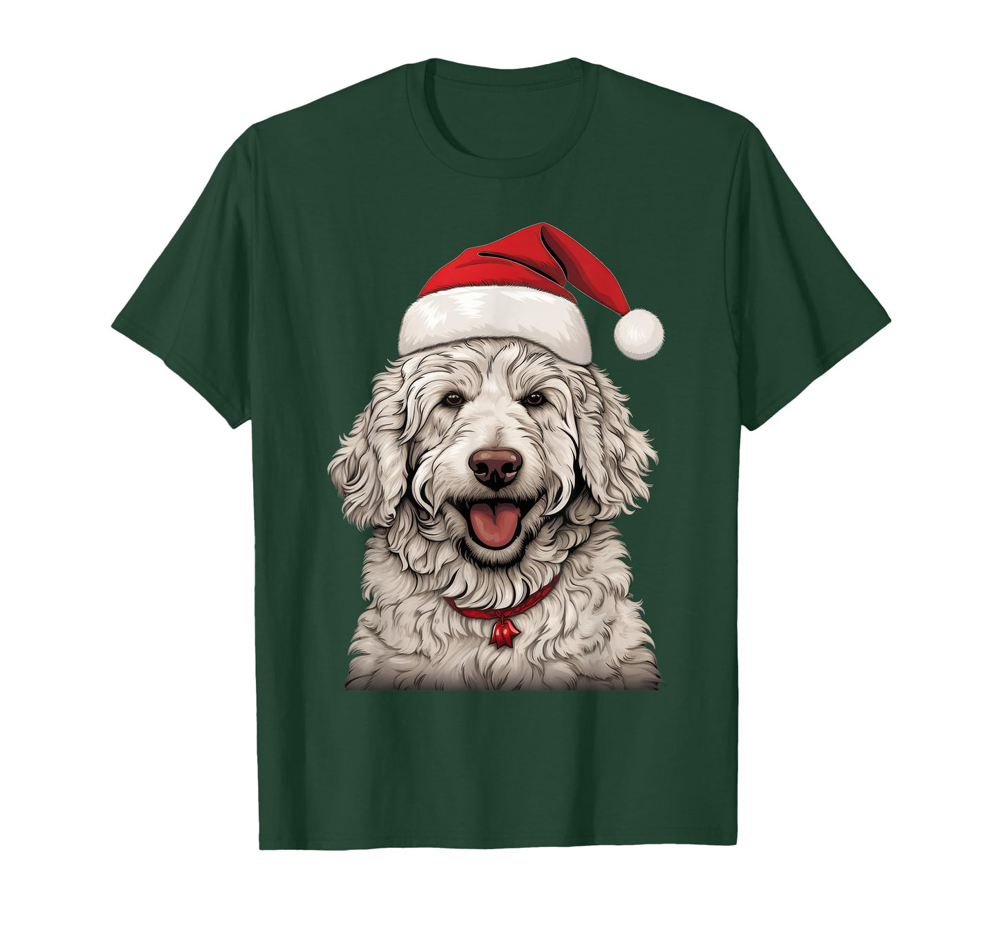 Goldendoodle Santa Claus Hat Christmas Party Xmas Pajama T-Shirt