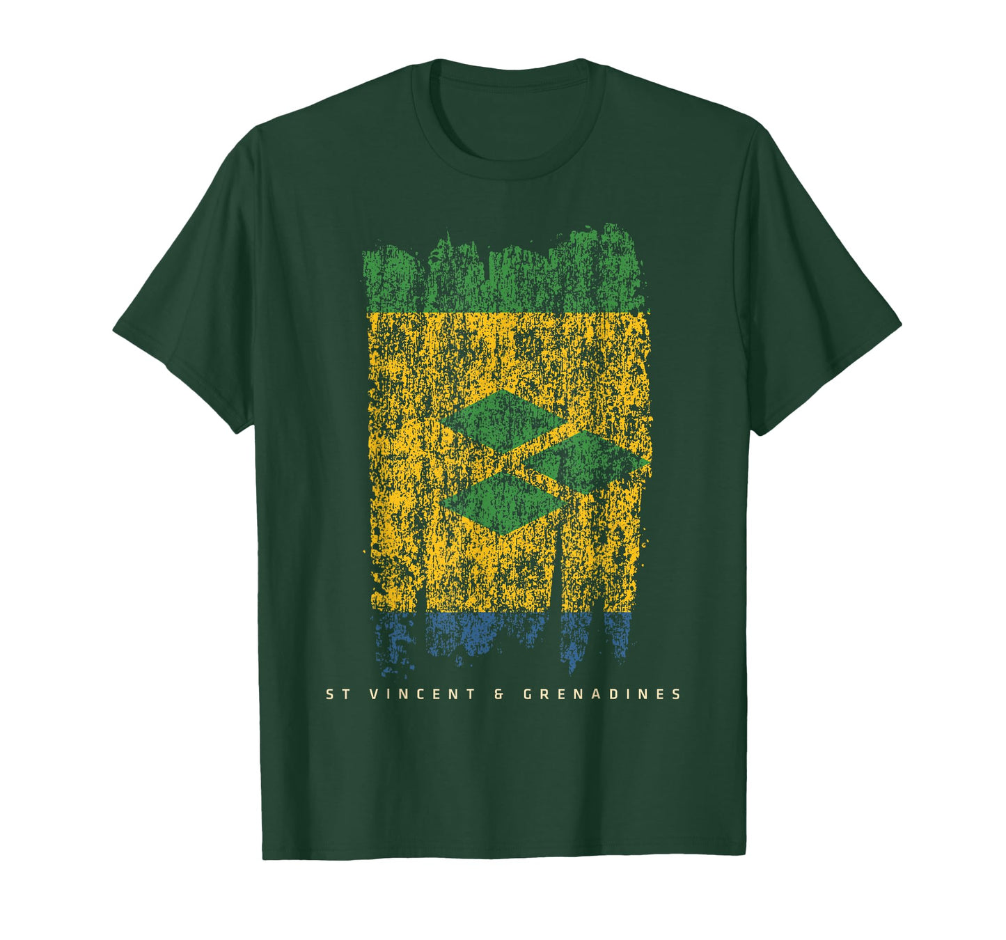 Vintage St. Vincent & Grenadines Flag Retro Saint Vincentian T-Shirt