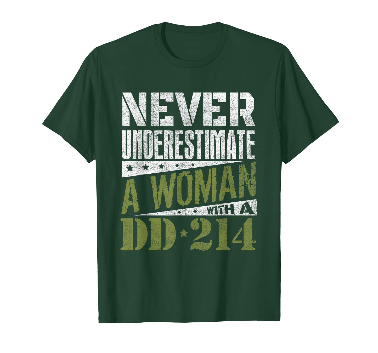 DD-214 Shirt, Never Underestimate A Woman With DD214 Veteran T-Shirt