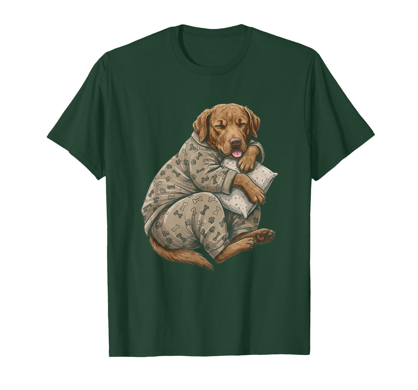 Funny Sleepy Chesapeake Bay Retriever Pajama Men Women Kids T-Shirt