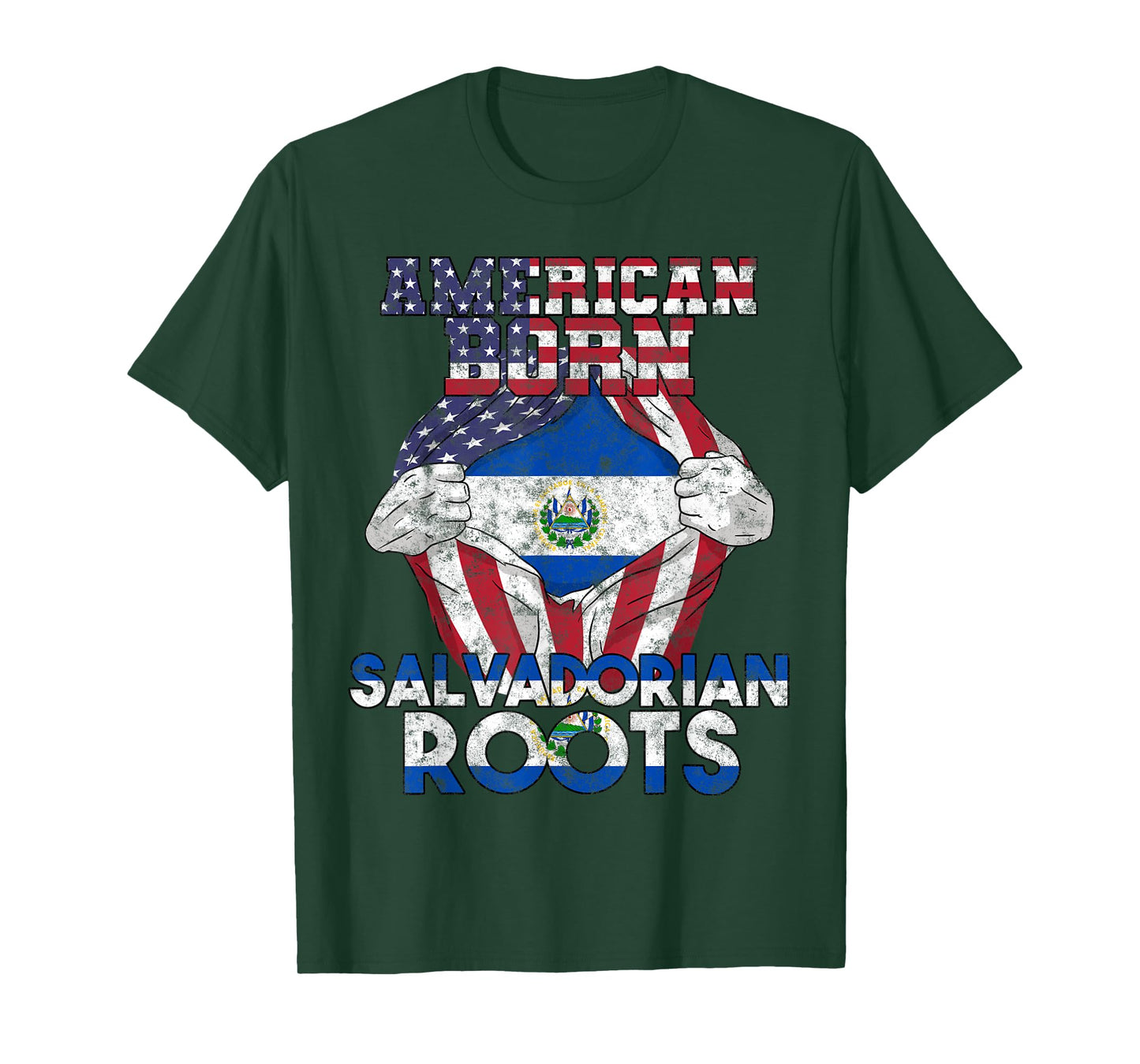 El Salvador Salvadoran Proud Flag American Hispanic Salvas T-Shirt