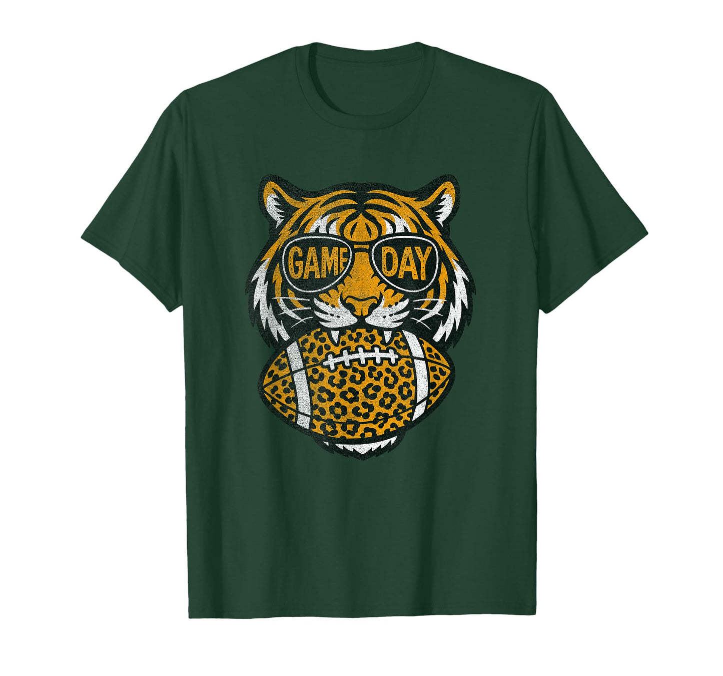 Tiger Leopard Football Game Day for Men, Women & Kids T-Shirt