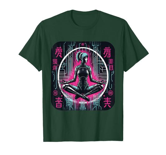 Woman Manga Futuristic Cyberpunk Aesthetic T-Shirt