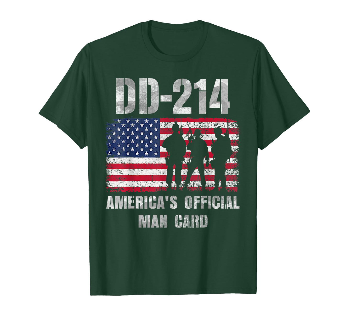 Vintage Dd214 Americas Official Man Card Funny Military T-Shirt