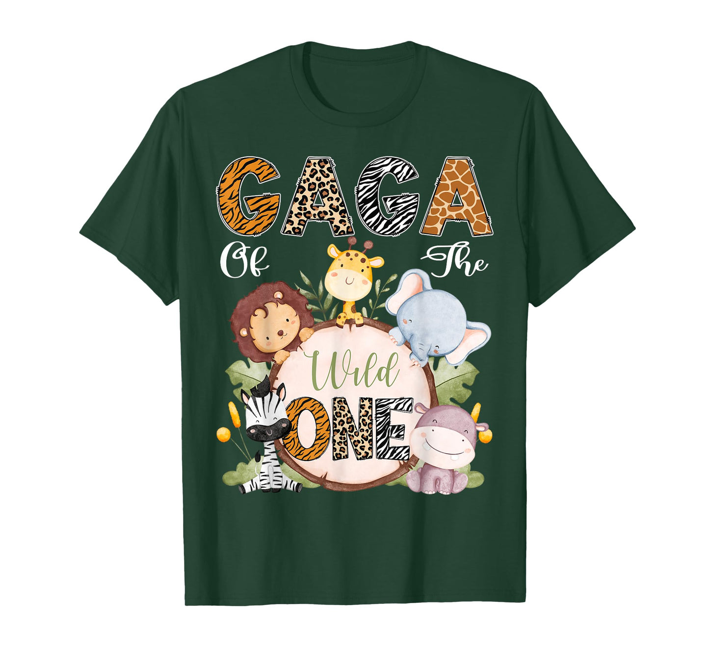 Gaga Of The Wild One 1St Birthday Safari Woodland T-Shirt