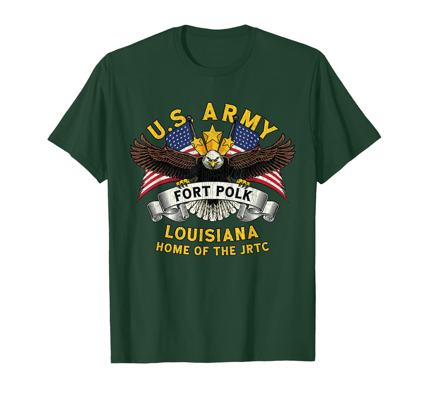Fort Polk Louisiana LA Vintage Military Base Veterans Day T-Shirt