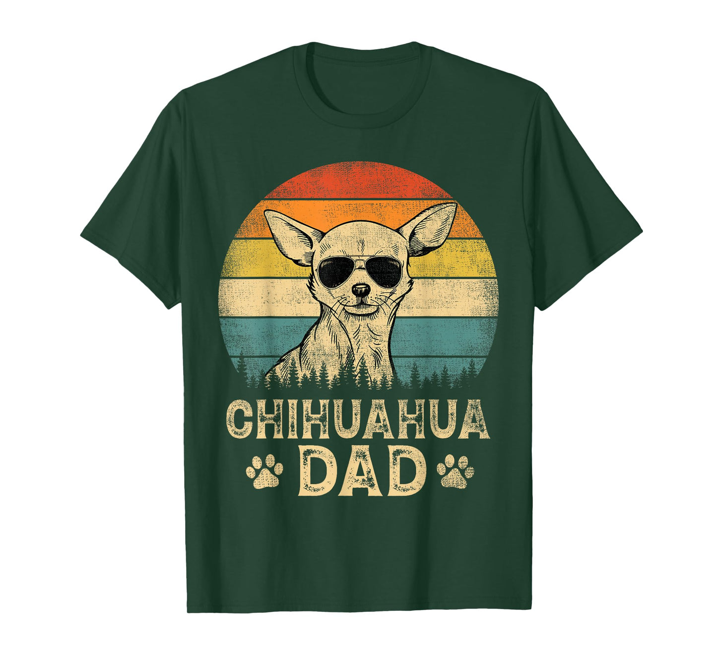Vintage Chihuahua Dad Dog Lovers Father's Day Tee T-Shirt