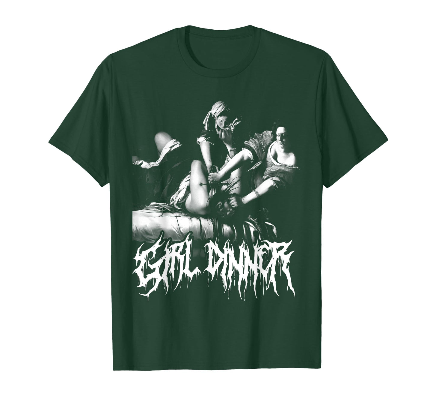 Black Metal Girl Dinner Feminist Alt Goth Punk Death Metal T-Shirt