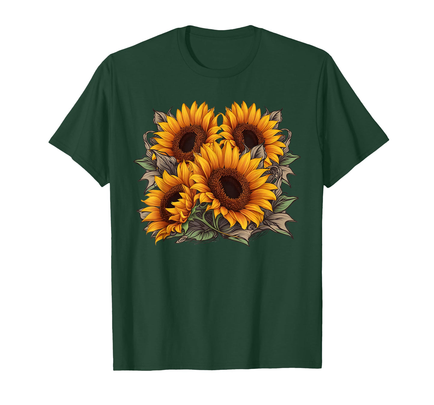 Vintage Sunflower Graphic T-Shirt