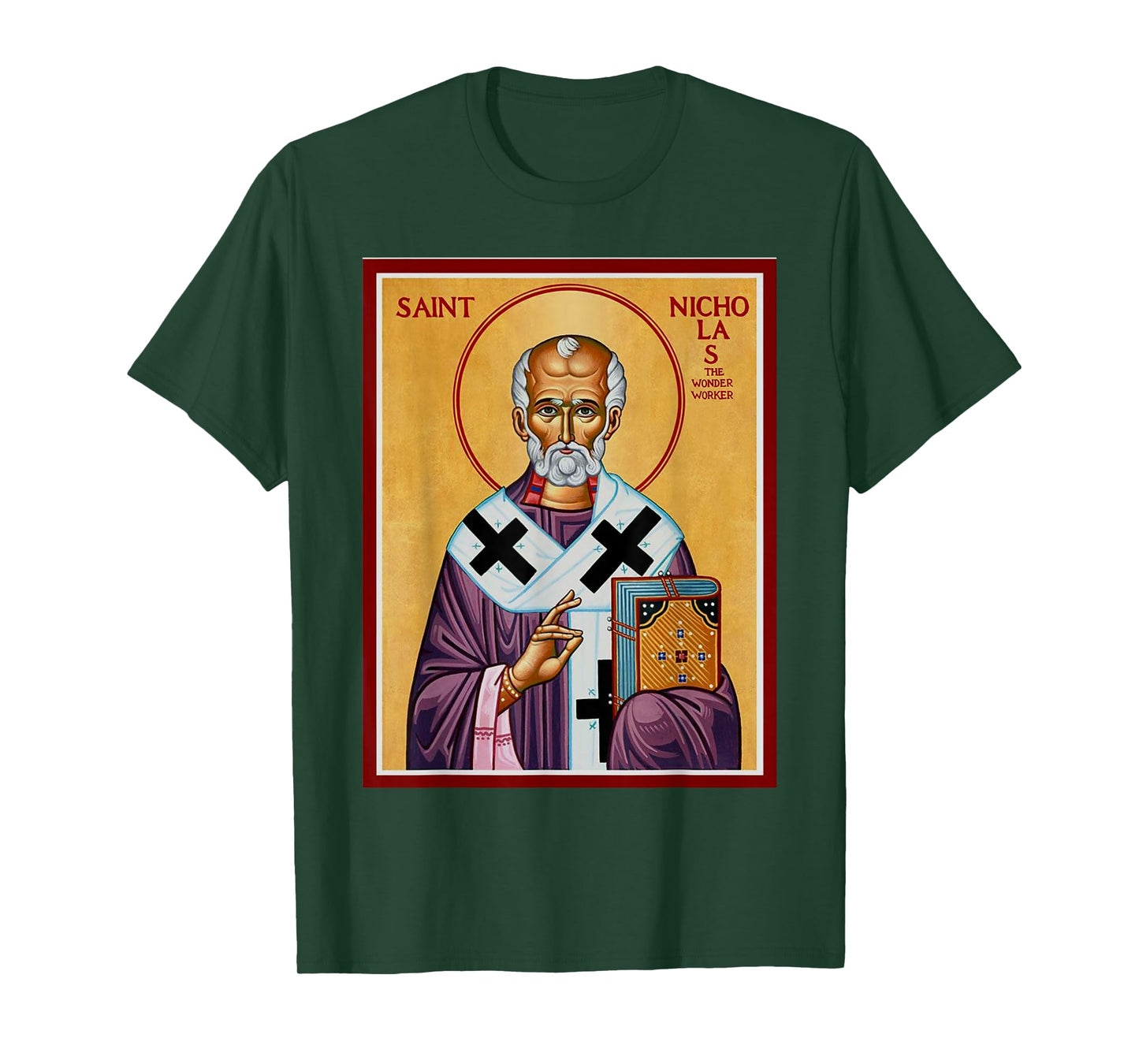 Saint Nicholas of Myra Eastern Orthodox Byzantine Art Church T-Shirt