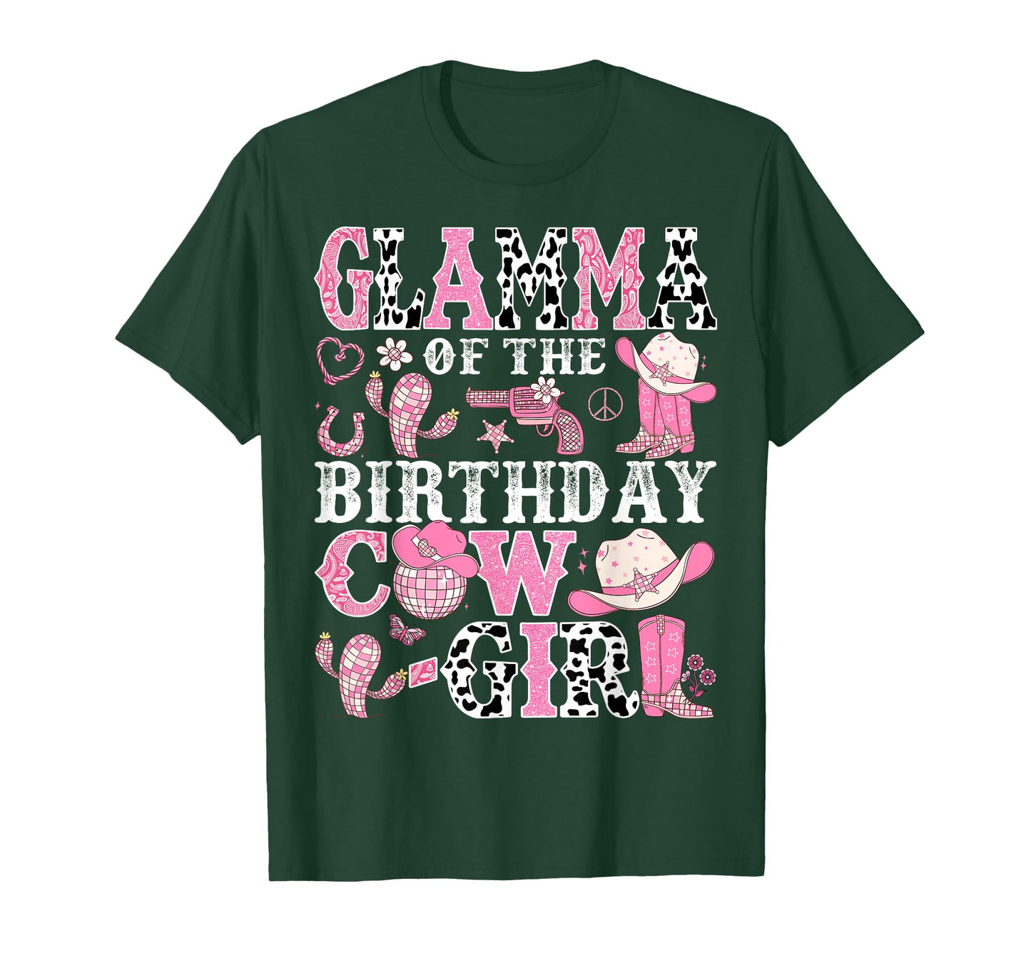 Glamma Of The Birthday Cow-Girl Rodeo CowGirl Birthday T-Shirt