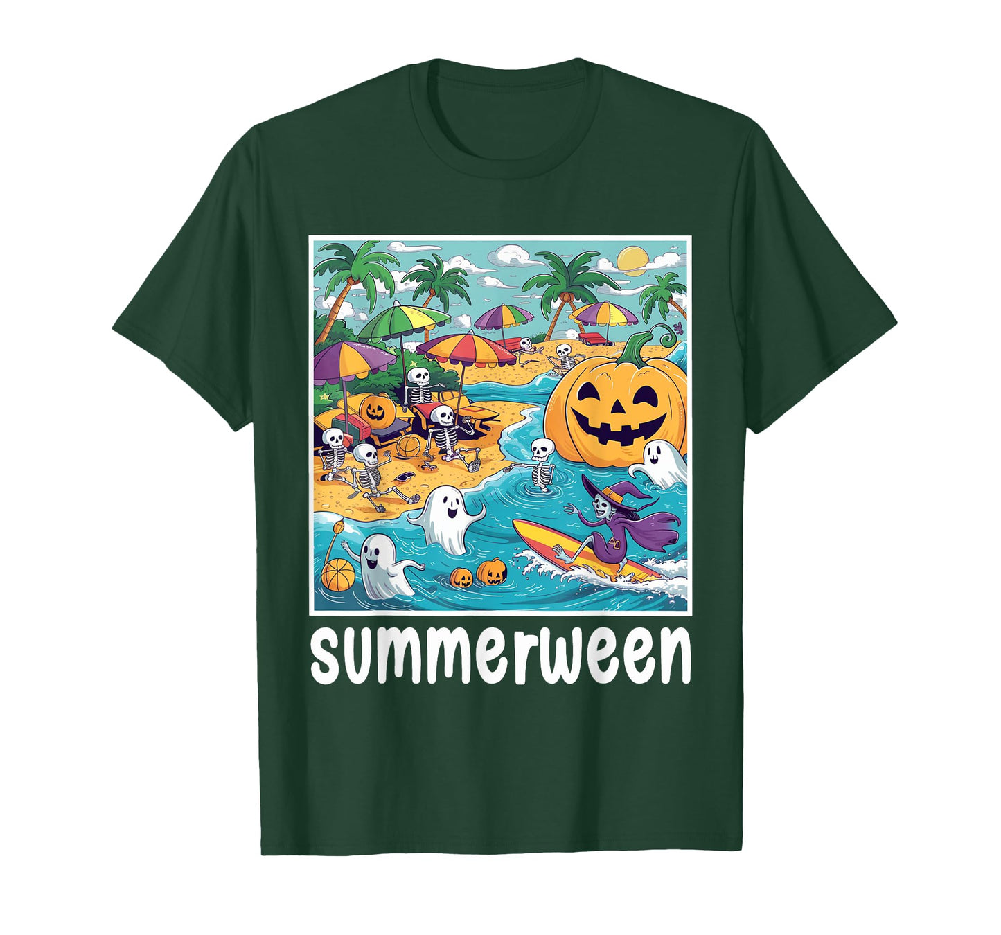Halloween Summer Celebrate Summerween Vibes Men Women Girls Kids T-Shirt