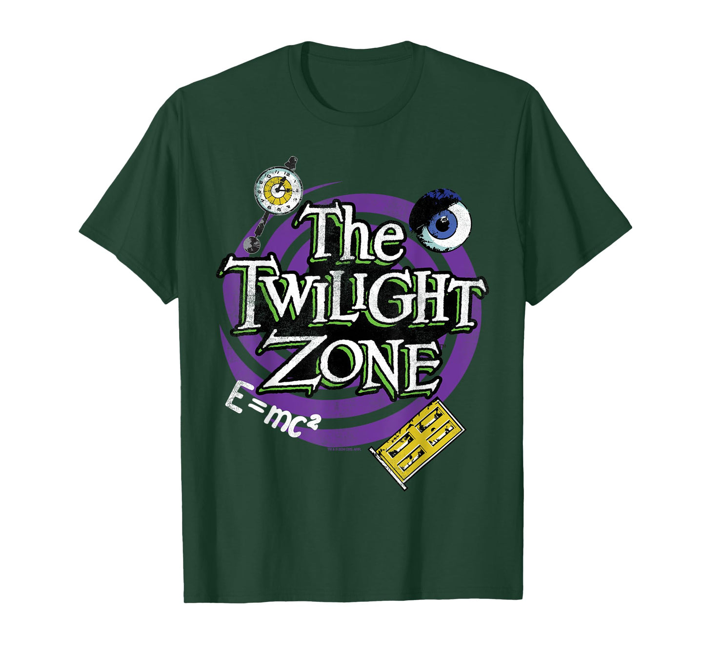 The Twilight Zone Title Halloween Spiral Door Purple T-Shirt