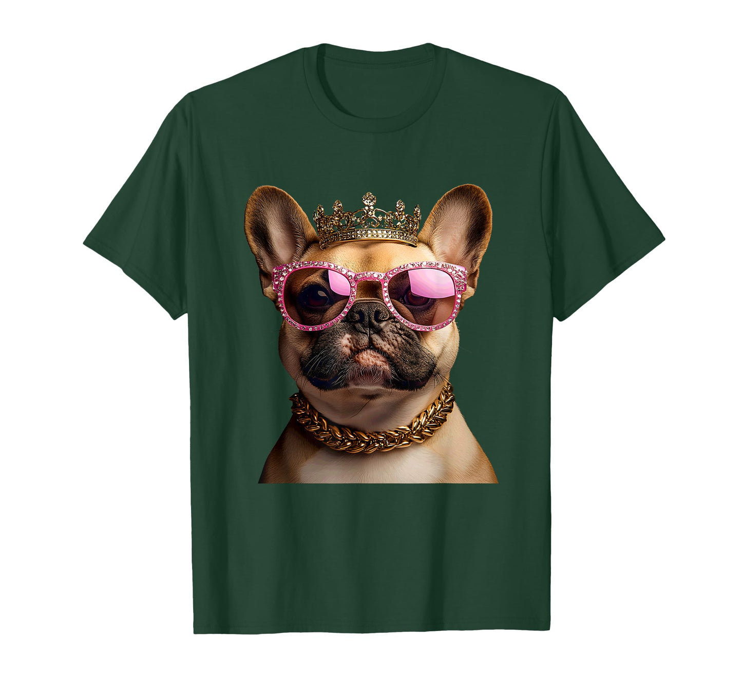 French Bulldog King Queen Crown Royalty T-Shirt