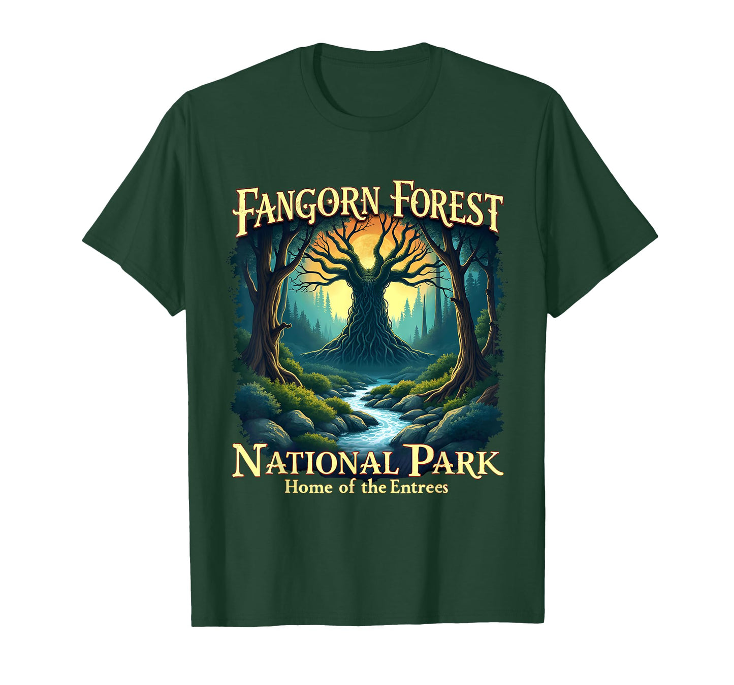 Vintage Fangorn Forest National Park Home Entrees T-Shirt