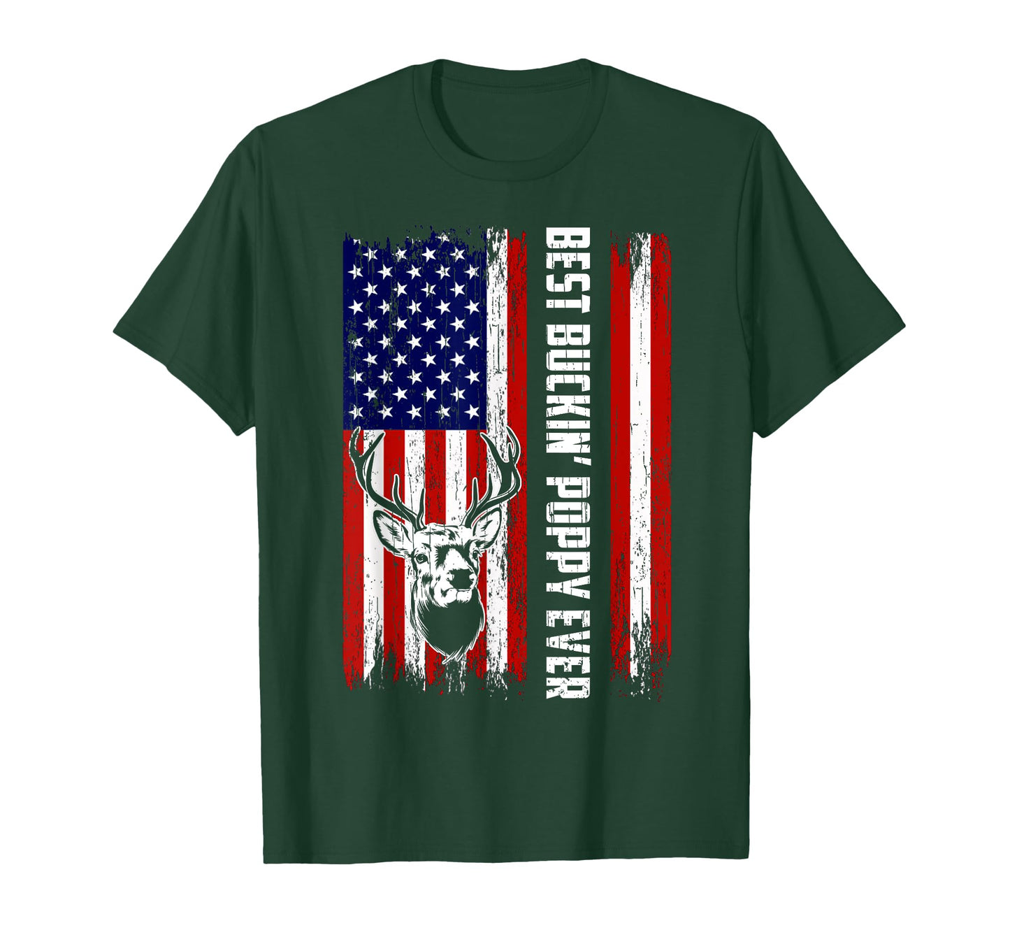 Best Buckin Poppy Ever Shirt Deer Hunters Bucking Father T-Shirt