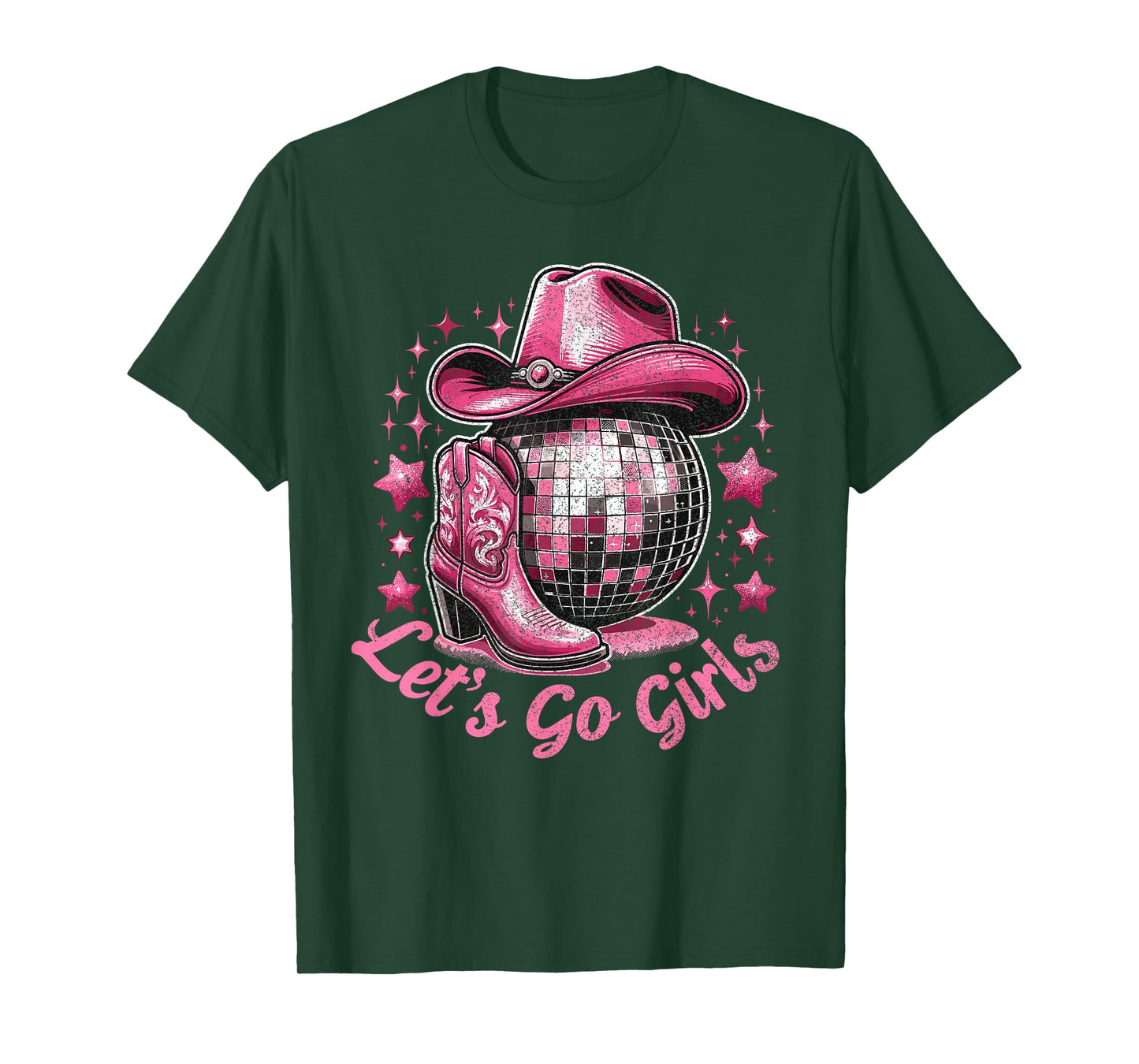Western Cowgirl Rodeo Disco Retro Bachelorette Party T-Shirt, Small, Black