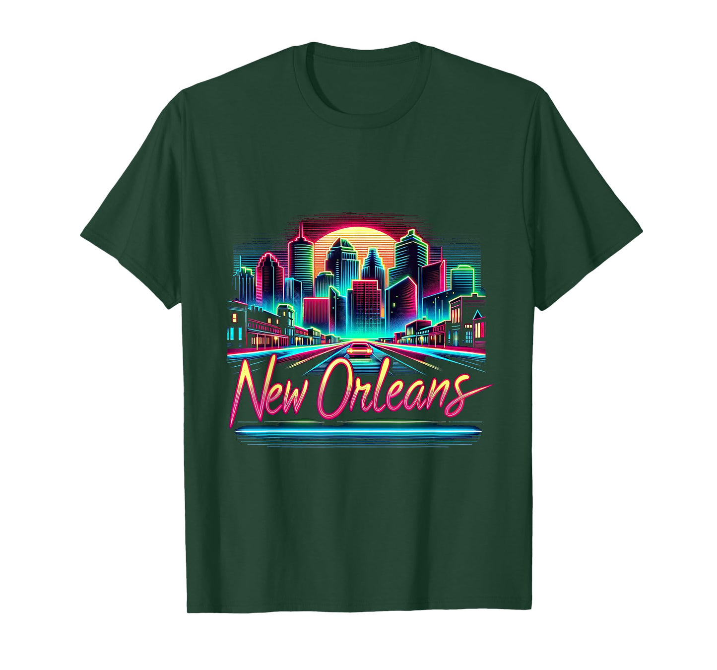 New Orleans Louisiana Shirt LA 80s 90s Retro City Skyline T-Shirt