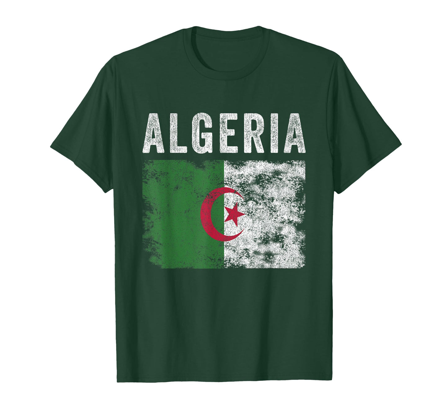 Algeria Flag Distressed - Men Women Kids - Algerian Flag T-Shirt