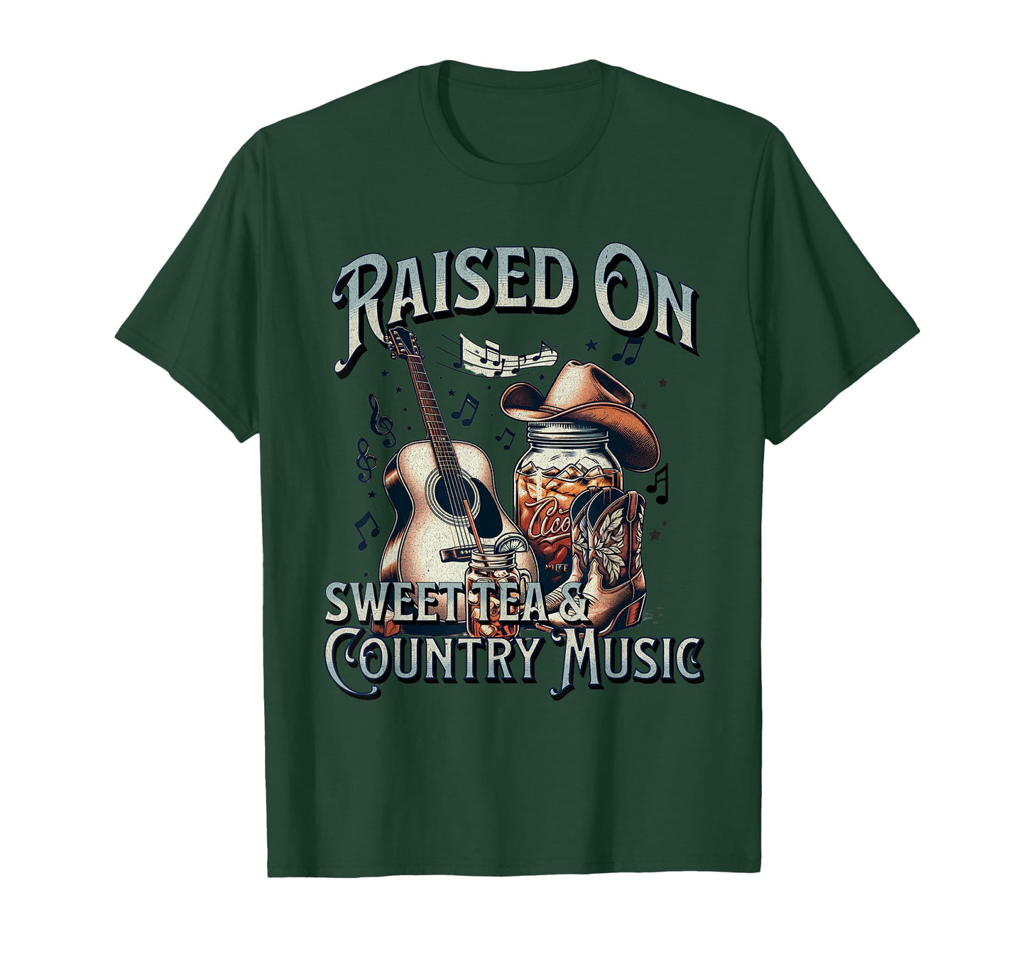 Raised On Sweet Tea And Country Music T-Shirt
