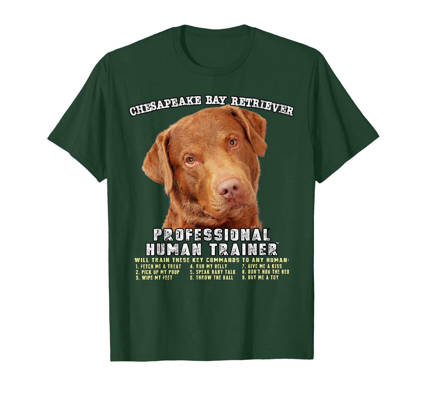 Chesapeake Bay Retriever Dog Professional Human Trainer T-Shirt