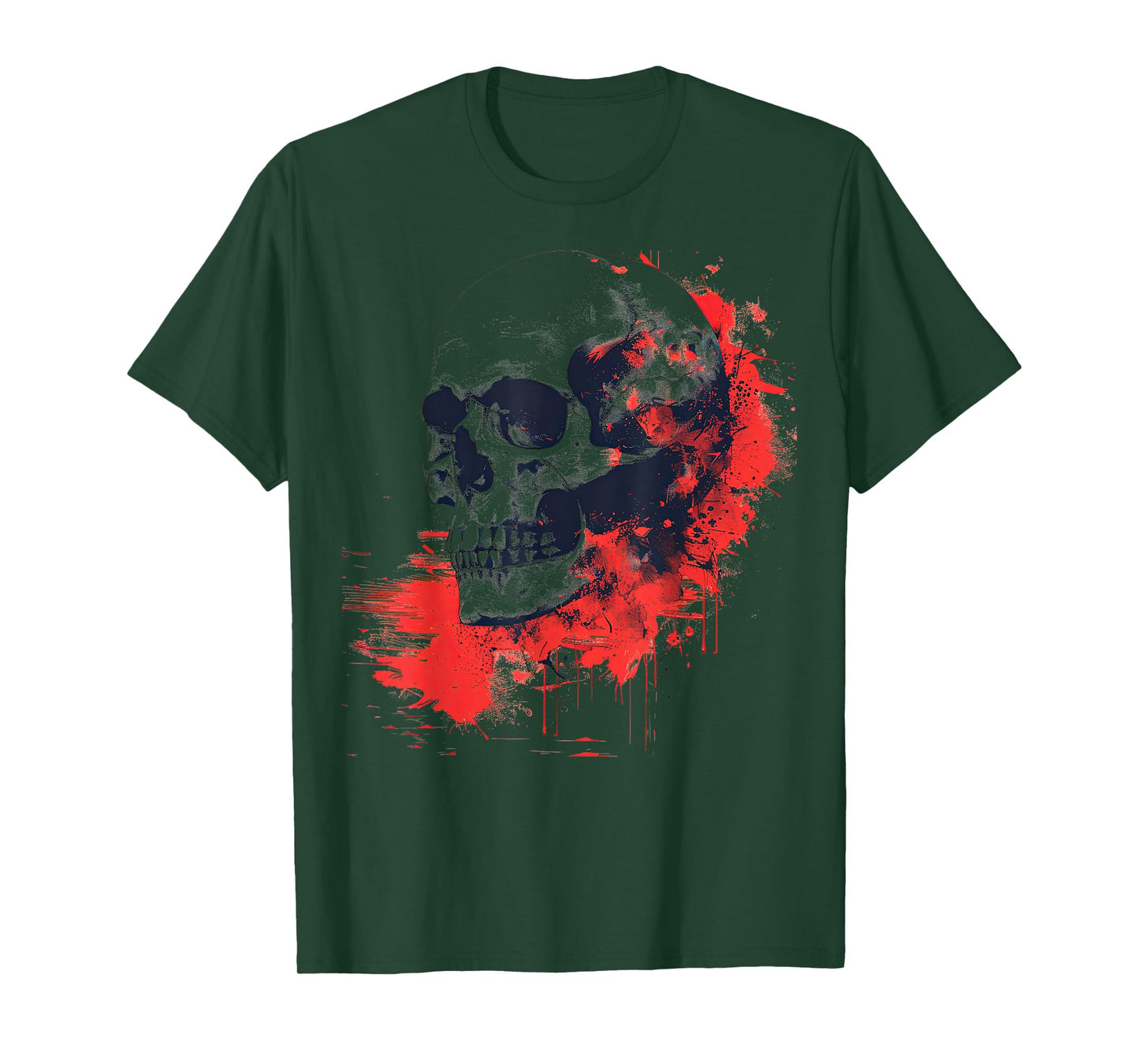 Halloween Maroon and Ebony Splatter T-Shirt