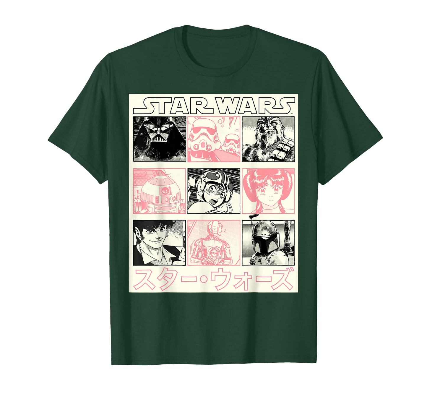 Star Wars Manga Style Comic Panels T-Shirt