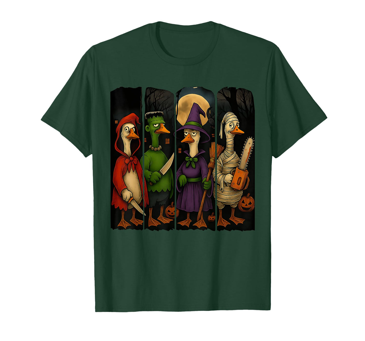 HUGvyn Halloween: Goose Horror Spooky Ghost Goose Movie Fall T-Shirt
