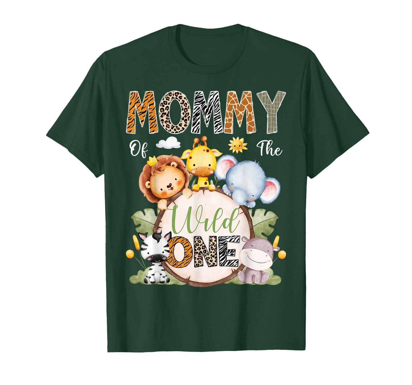 Mommy Of The Wild One 1St Birthday Boy Safari Jungle T-Shirt