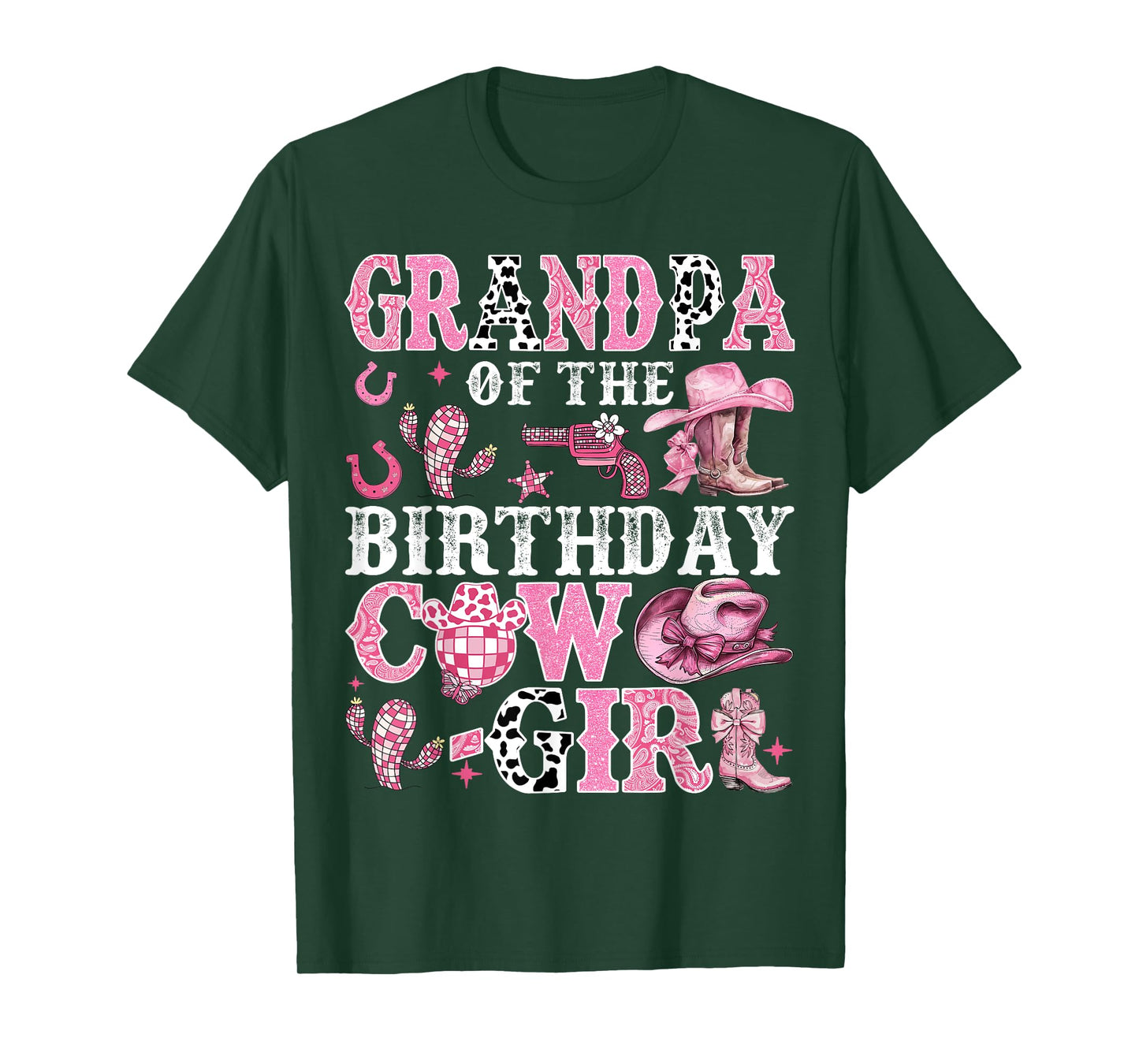 Grandpa Of The Birthday Cow-Girl Rodeo Cow Girl Birthday T-Shirt