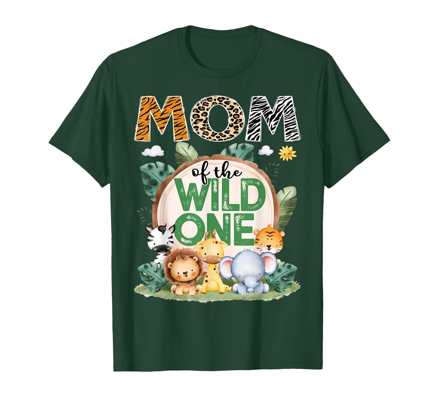 Mom Of The Wild One Safari Jungle 1St Birthday Party T-Shirt