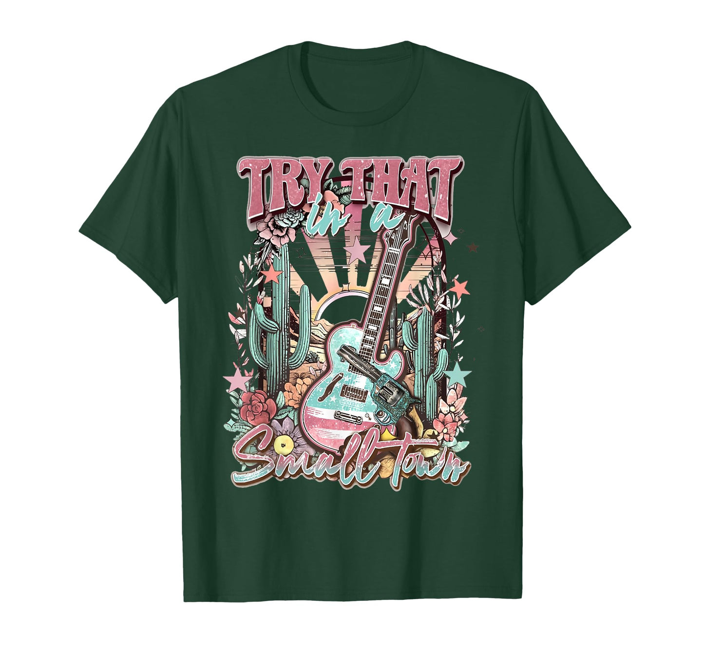 Vintage Retro Don't Try That In My Town Americana Eagle USA T-Shirt